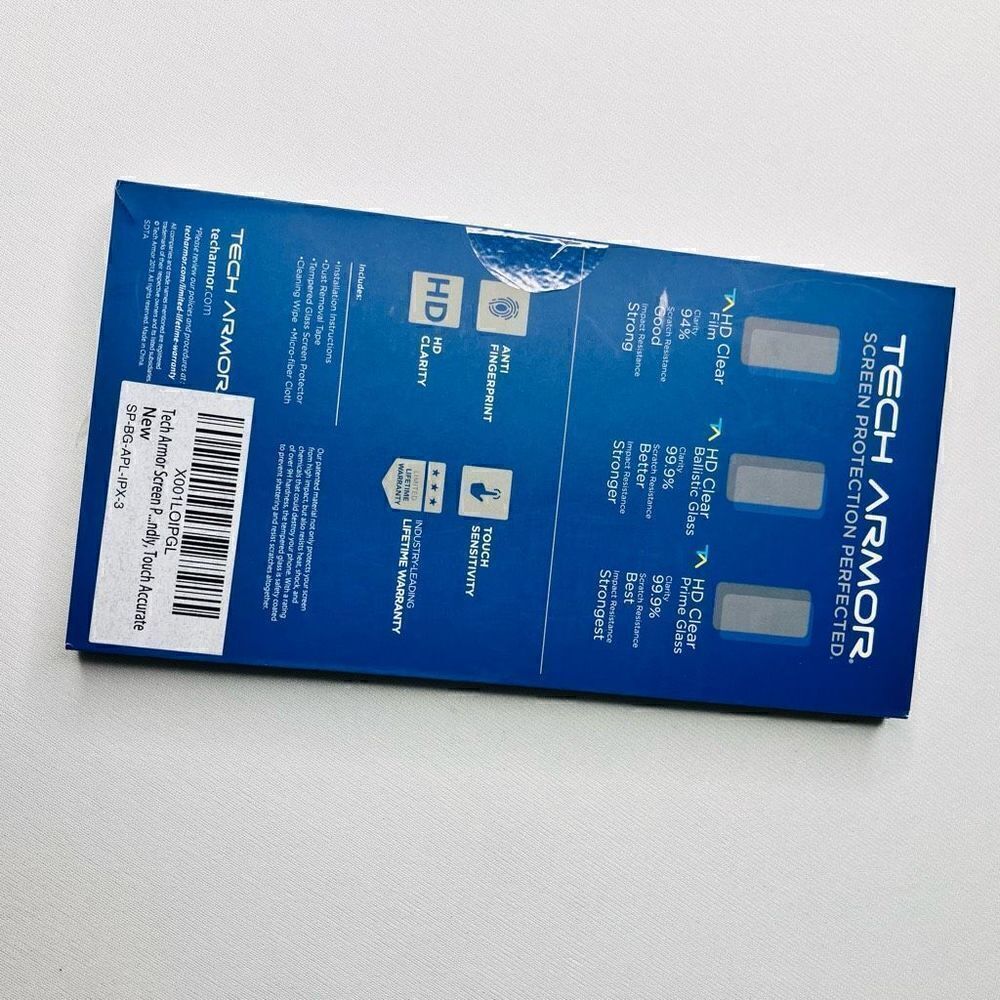 Tech Armor Glass Screen Protector HD Ballastic Glass For Iphone X/XS - Picture 5 of 5
